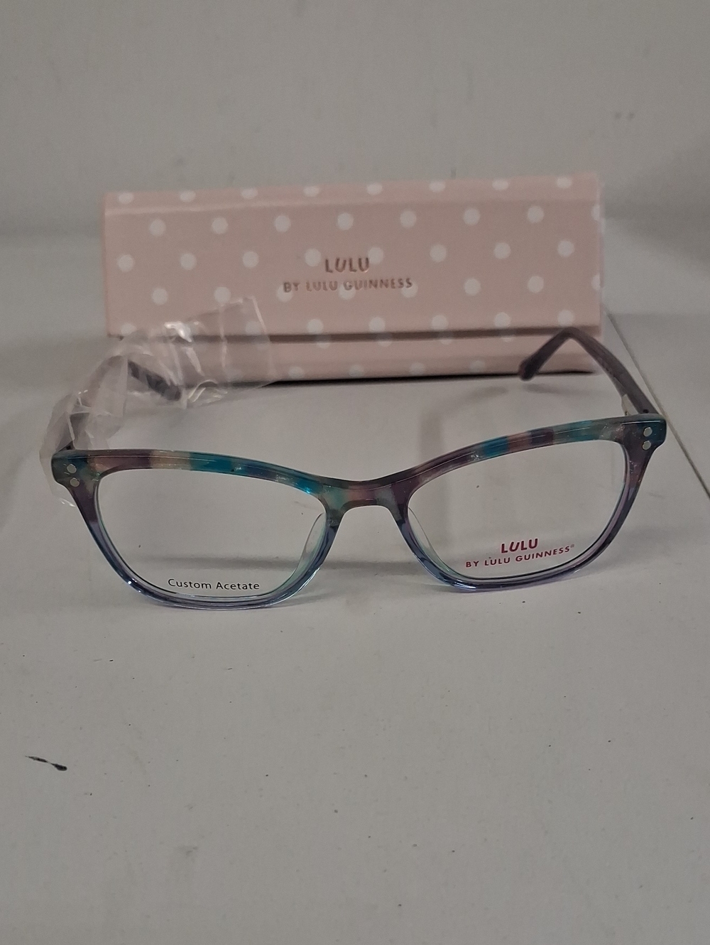 NWT Rxable Kids LuLu Guinness LK058 Teal & Purple Eyeglass Frames